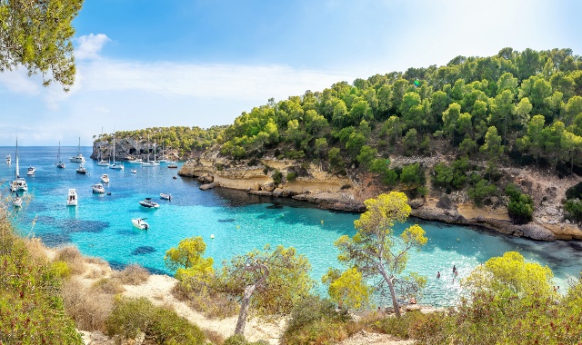 panoramic view of the coastline in Mallorca
