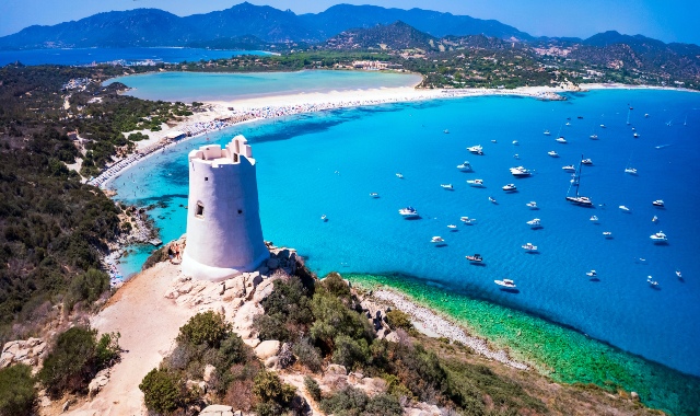 Villasimius beach in Sardinia