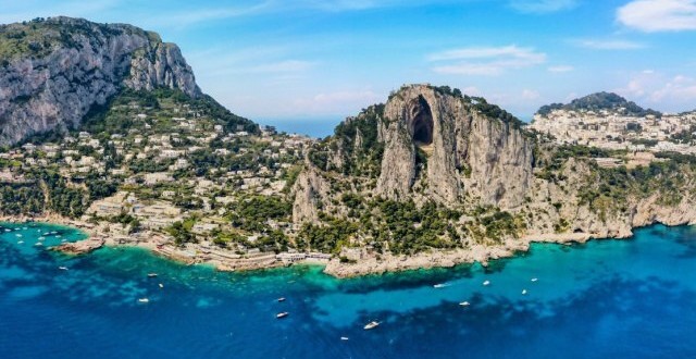 View of Capri Island coast