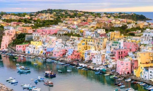 View of the Procida port