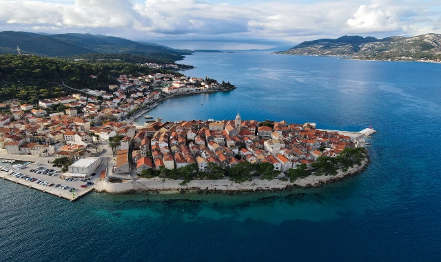 Panoramic view of the island of Korčula
