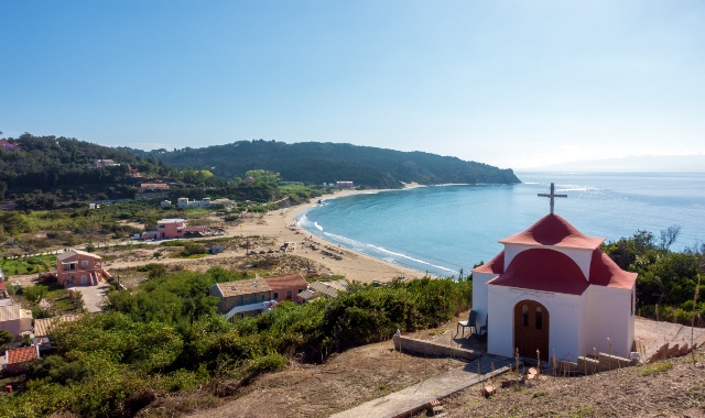 View from the top of the mountain in Ereikoussa Island